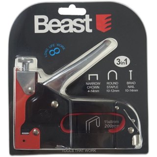 Zszywacz tapicerski metalowy 3-way na zszywki 4-14 mm + 600 zszywek GARTIS!