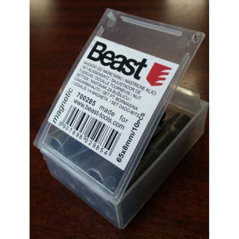 NASADKI DO WKRĘTARKI 8mm x 65mm 10szt Magnes