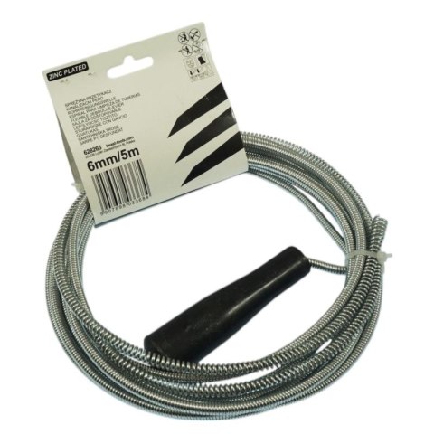 Spirala hydrauliczna żmijka przetykacz rur 6MMx5M ocynkowana