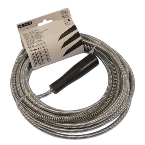 Spirala hydrauliczna żmijka przetykacz rur 8MMx7.5M ocynkowana