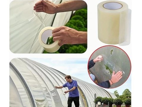 Taśma do folii szklarniowej naprawcza 50mmx10m transparentna