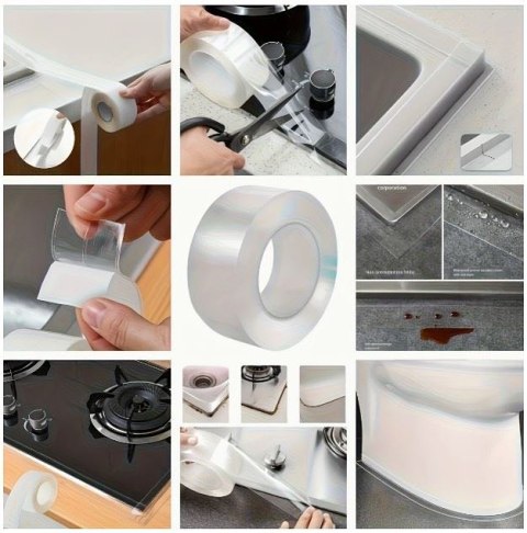 Taśma dwustronna nano samoprzylepna wodoodporna MEGA MOCNA GRUBA 5 m x 3 cm NANO