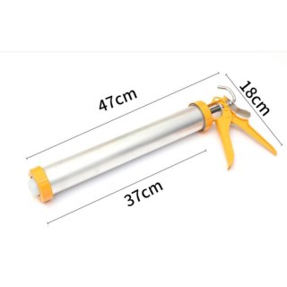 Wyciskacz do mas sylikonu aluminiowy tubowy 375mm 600ml