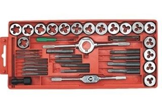 Zestaw gwintowników metrycznych kalibrownik 40 szt M3-M12 1/8 NPT