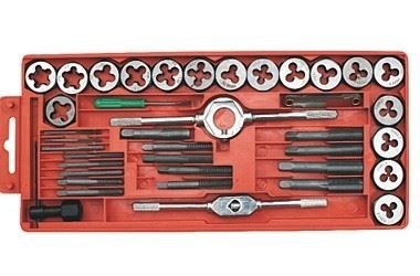 Zestaw gwintowników metrycznych kalibrownik 40 szt M3-M12 1/8 NPT