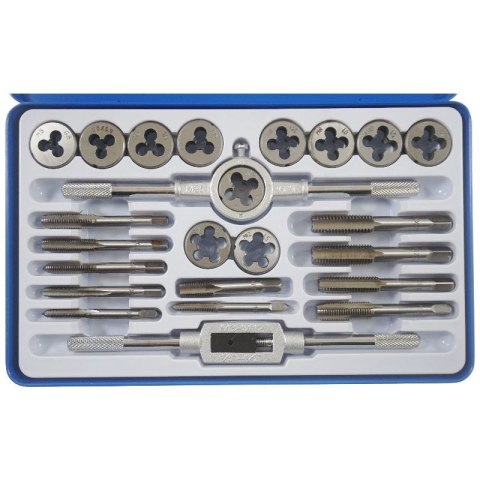 Zestaw narzynek i gwintowników walizka kalibrownik 24 szt M5-M12 1/8 NPT