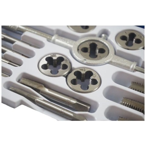 Zestaw narzynek i gwintowników walizka kalibrownik 24 szt M5-M12 1/8 NPT