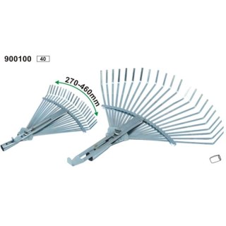 Grabie Do Liści Trawy Metalowe Wachlarzowe Grabie Do Liści 22-Zębne REGULOWANE 270-460 mm