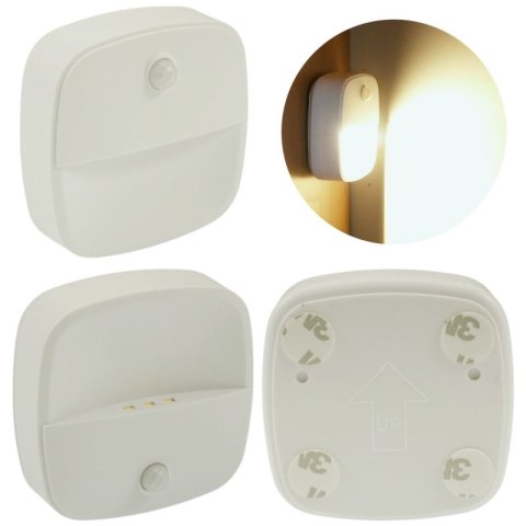 Lampka nocna z czujnikem ruchu 3 LED samoprzylepny 3xAAA