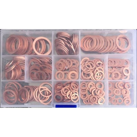 Podkładki miedziane uszczelki miedź miedzianych 280 szt M5-M20