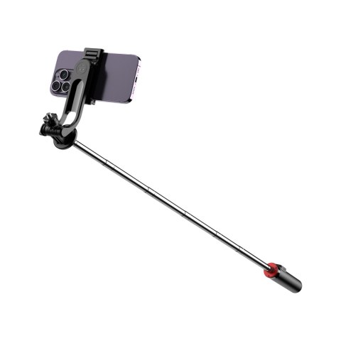 Selfie stick teleskopowy z pilotem stojak tripod na telefon 1.3m - czarny