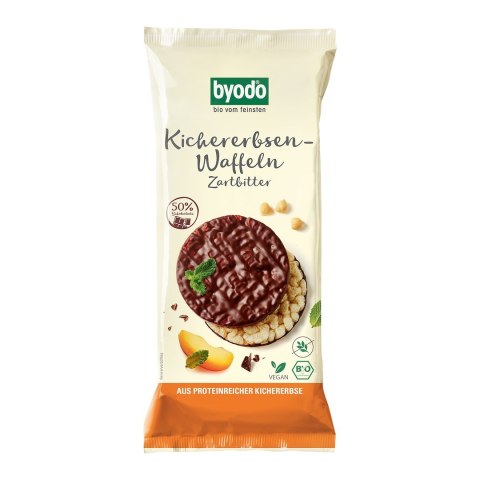 WAFLE Z CIECIERZYCY Z CZEKOLADĄ CIEMNĄ BEZGLUTENOWE BIO 65 g - BYODO