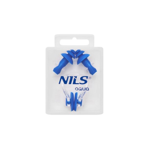 NQAW30 NIEBIESKI ZESTAW PŁYWACKI SILIKONOWE ZATYCZKI DO USZU I NA NOS NILS AQUA