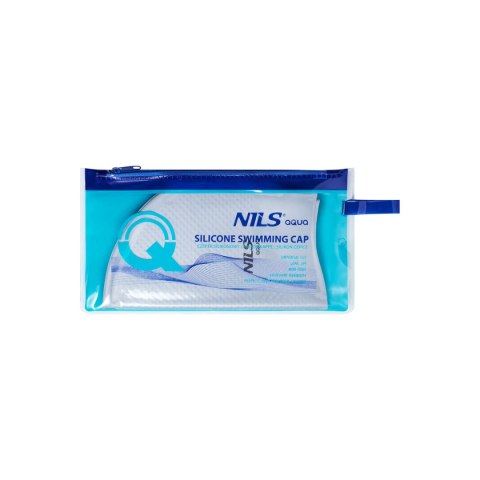 NQC JEDNOKOLOROWY SZARY CZEPEK SILIKONOWY DO DŁUGICH WŁOSÓW NILS AQUA