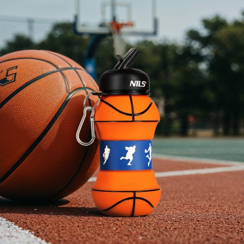 NC4104 BUTELKA SPORTOWA SKŁADANA 550ML BASKETBALL NILS