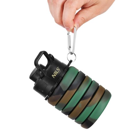 NC4106 BIDON SILIKONOWY SKŁADANY 500ML ZIELONY NILS