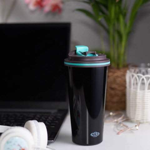 NCB18 CZARNY KUBEK TERMICZNY NILS CAMP