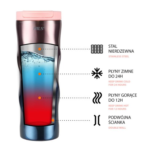 NCB22 RÓŻOWY KUBEK TERMICZNY NILS