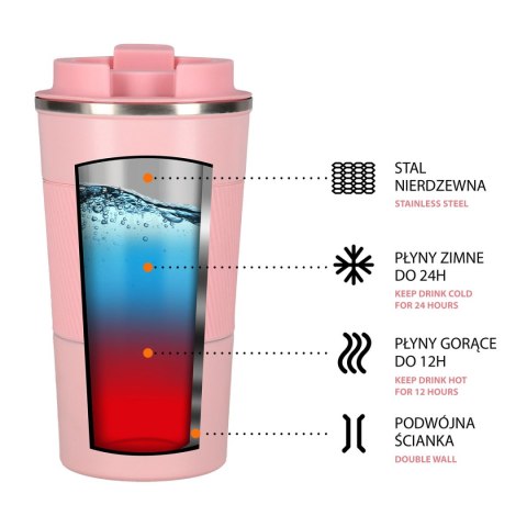 NCC09 RÓŻOWY KUBEK TERMICZNY NILS