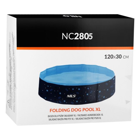 NC2805 BASEN DLA PSÓW SKŁADANY XL 120X30 CM NILS