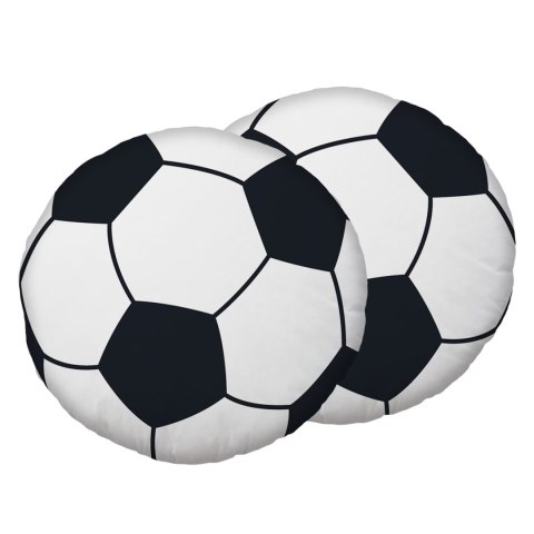 Poduszka koło 35x35cm Piłka czarno biała
