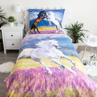 Pościel bawełna 140x200+1p70x90 Koniki