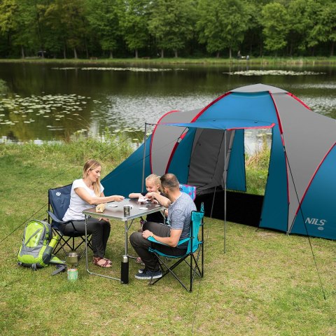 NC6431 NAMIOT KEMPINGOWY NIEBIESKI-JASNO SZARY HIGHLAND IV NILS CAMP