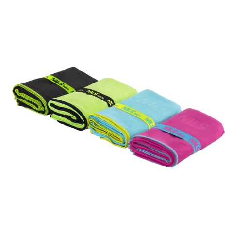 NAR11 CZARNY RĘCZNIK Z MIKROFIBRY 140x70 cm NILS AQUA