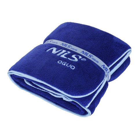 NAR14 RĘCZNIK Z MIKROFIBRY FROTTE GRANATOWY 160X80cm NILS AQUA
