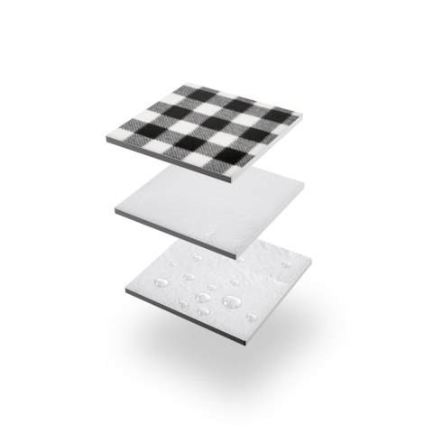 NC2310 KOC PIKNIKOWY BIAŁO-CZARNY 300x200 CM PE + ALU NILS CAMP