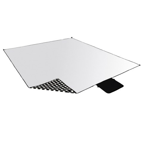 NC2310 KOC PIKNIKOWY BIAŁO-CZARNY 300x200 CM PE + ALU NILS CAMP