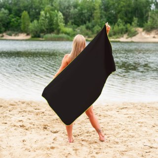 NCR11 RĘCZNIK Z MIKROFIBRY CZARNY 140x70 cm NILS