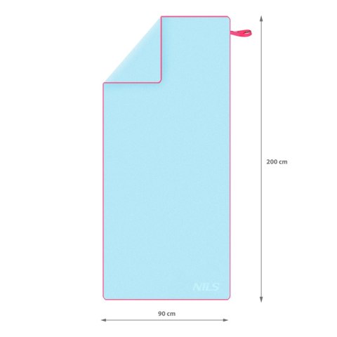 NCR13 RĘCZNIK Z MIKROFIBRY JASNONIEBIESKI 200X90 cm NILS