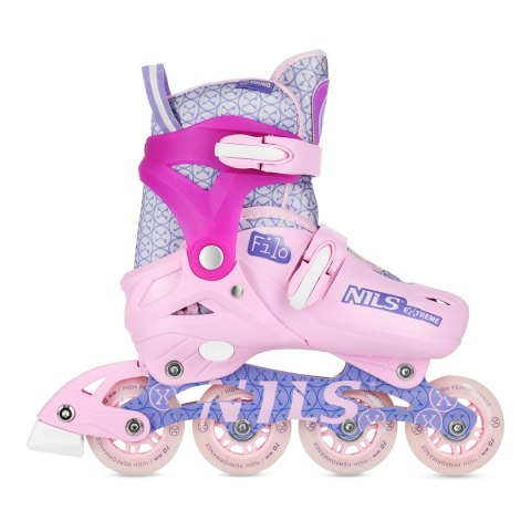 NA13102 ŁYŻWOROLKI FILO RÓŻOWE ROZM. M(34-37) NILS EXTREME