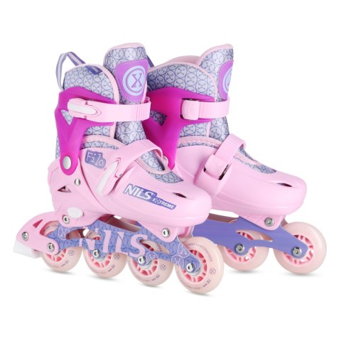 NA13102 ŁYŻWOROLKI FILO RÓŻOWE ROZM. M(34-37) NILS EXTREME