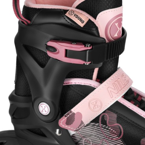 NA13808 ŁYŻWOROLKI COSMO RÓŻOWE ROZM. M(34-37) NILS EXTREME