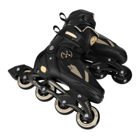 NH382 ŁYŻWOROLKI 2W1 ENZO BEŻOWE ROZM. M(36-39) Z WYM. PŁOZĄ HOKEJOWĄ NILS EXTREME