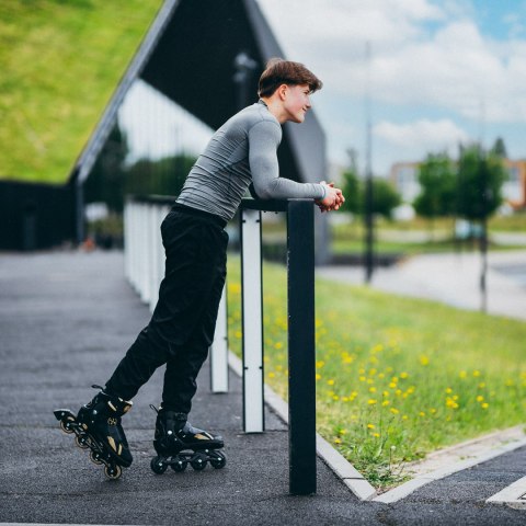 NH382 ŁYŻWOROLKI 2W1 ENZO BEŻOWE ROZM. S(32-35) Z WYM. PŁOZĄ HOKEJOWĄ NILS EXTREME