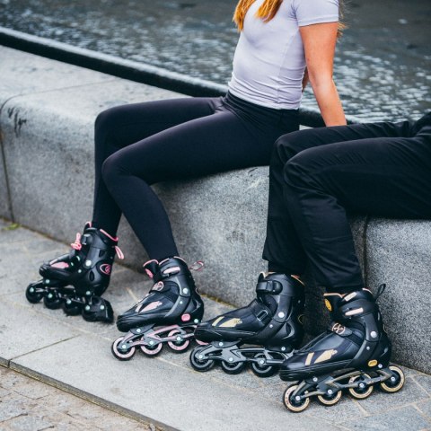 NH382 ŁYŻWOROLKI 2W1 ENZO BEŻOWE ROZM. S(32-35) Z WYM. PŁOZĄ HOKEJOWĄ NILS EXTREME