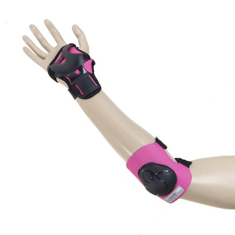 H210 CZARNO-RÓŻOWY ROZM. L ZESTAW OCHRANIACZY NILS EXTREME