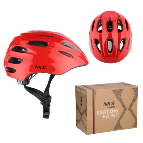 MTW01 LED KASK CZERWONY ROZM. XS (49-55 cm) NILS EXTREME