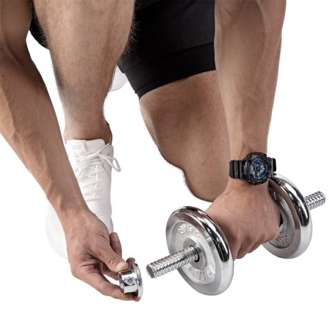 STC21 SZTANGIELKI REGULOWANE W WALIZCE CHROMOWANE 20KG HMS