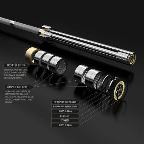 GO1100 + ZG1500 GOLDEN GRYF OLIMPIJSKI 20KG 2200MM HMS PREMIUM