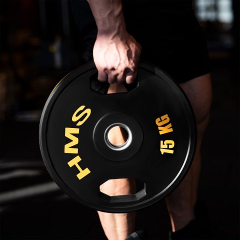 TOG15 2 x 15 KG TALERZ OLIMPIJSKI OGUMOWANY 2 x 15 KG HMS