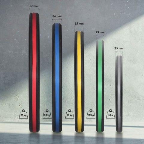 TOG25 2 x 25 KG TALERZ OLIMPIJSKI OGUMOWANY 2 x 25 KG HMS