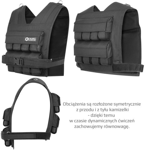 KTO16 KAMIZELKA TRENINGOWA Z OBCIĄŻENIEM 16 KG HMS PREMIUM