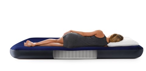 Dwuosobowy materac dmuchany welurowy łóżko 137x191 INTEX 64758