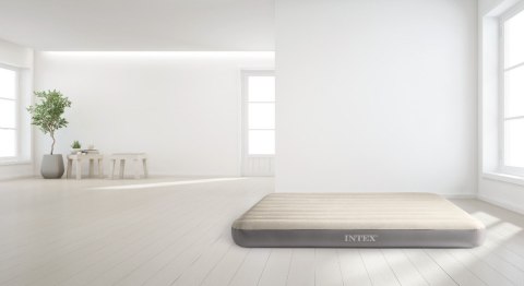 Dwuosobowy materac dmuchany welurowy łóżko 152x203 cm INTEX 64103