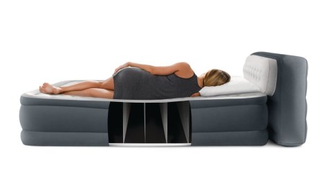 Materac Dmuchany Dwuosobowy z zagłówkiem Łóżko z Pompką 230V INTEX 64448 ND