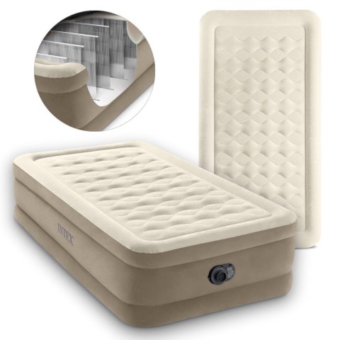 Materac Dmuchany Jednoosobowy Łóżko do Spania z Pompką 230V Intex 64426 ND